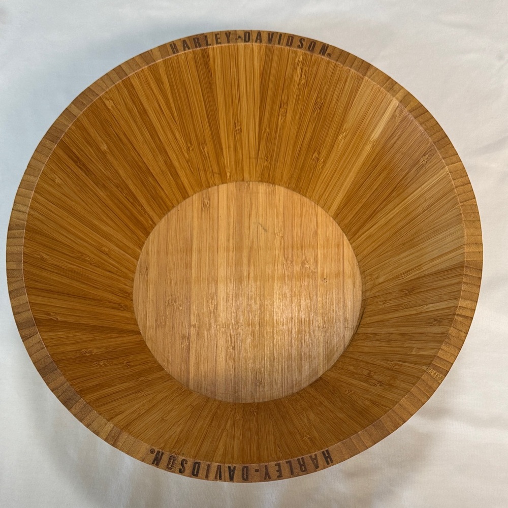 Harley-Davidson Natural Wood Serveware Bowl